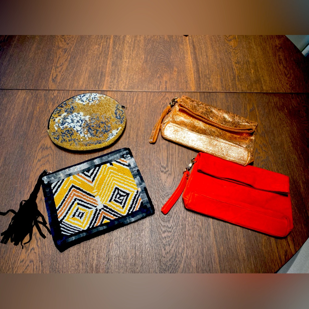 Four Anthropologie clutches - 2  jasper & jeera 2 miss Albright